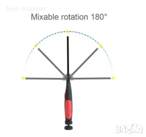 LED фенер с USB зареждане, 360 градуса завъртане и чупещо се рамо FL96, снимка 5 - Къмпинг осветление - 49148179