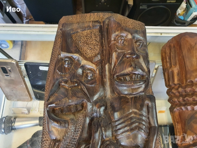 Оригинални дървени африкански маски. Купувани през 1986г. от Мозамбик. По 80лв./бр. Налична е само с, снимка 10 - Декорация за дома - 52036111