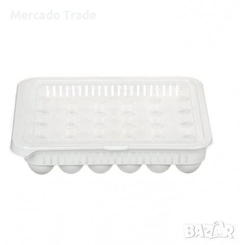 Кутия за яйца Mercado Trade, За хладилник, За домашна употреба, С капак, 30 места, Бял, снимка 2 - Аксесоари за кухня - 39586992