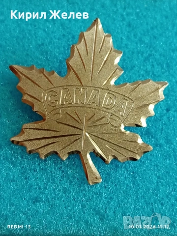 Сребърна брошка КАНАДА може да се носи на ревер,раница и дрехи 53044, снимка 5 - Колиета, медальони, синджири - 53051858