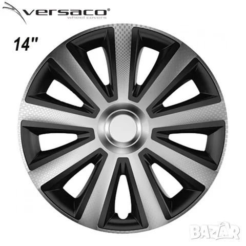 Тасове за джанти 14'' Versaco Carbon Aviator - сребрист/черен, снимка 2 - Аксесоари и консумативи - 55861860