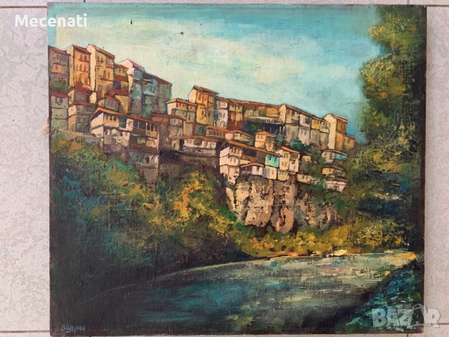 ВЕНЦИСЛАВ ЩЪРКОВ масло В. ТЪРНОВО, снимка 3 - Картини - 53110442