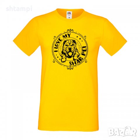 Мъжка тениска I Love My Shar Pei Dog,Куче, животно,подарък,изненада, снимка 8 - Тениски - 36935729