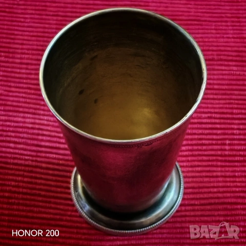 Стара сребърна чаша с позлата СССР. , снимка 3 - Антикварни и старинни предмети - 53943805