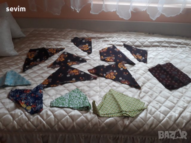  Кърпи за глава от преди години  от басма 12 броя за 5 лева 