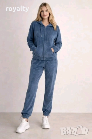 Син Дамски Плюшен Екип 