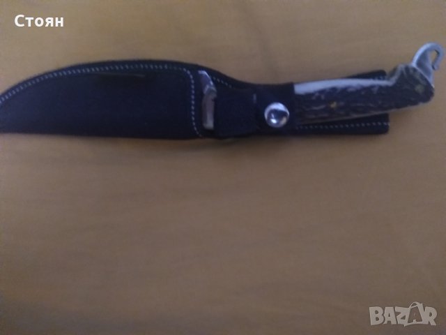 Нож ръчна изработка 360лв  еленов рог дръжка, снимка 3 - Ножове - 35326418