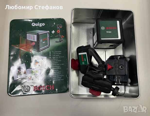 Линеен лазерен нивелир BOSCH Quigo , снимка 3 - Измервателни инструменти - 52399226