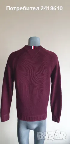 Tommy Hilfiger Wool Mens Size S / M НОВО! ОРИГИНАЛ! Мъжки Вълнен Пуловер!, снимка 8 - Пуловери - 49130232