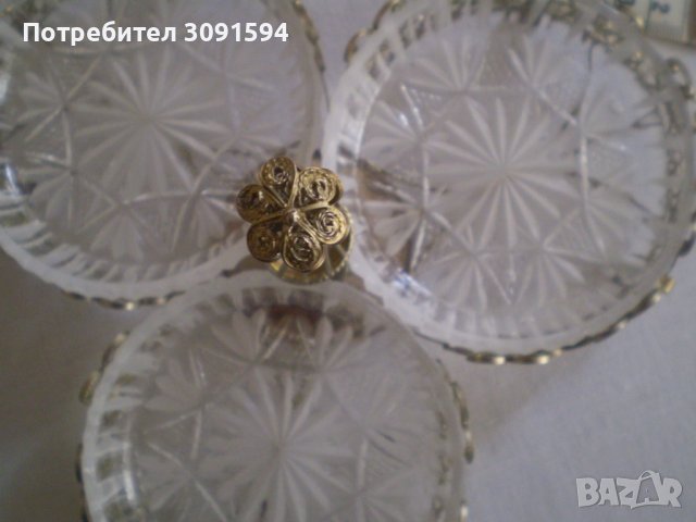 метал с кристал фруктиера за ядки локум, снимка 9 - Антикварни и старинни предмети - 37190899