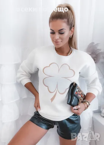 Дамска блуза - 2 налични цвята Код A175, снимка 3 - Блузи с дълъг ръкав и пуловери - 47671128