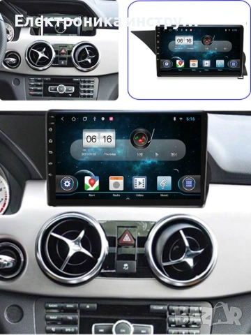 Android мултимедия GPS навигация CarPlay Android Auto + Камера – за Mercedes GLK X204 (2008–2015), снимка 2 - Аксесоари и консумативи - 53992308
