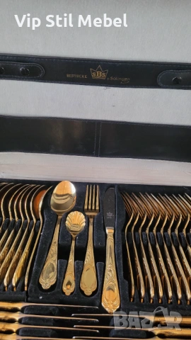 Прибори за хранене Solingen 24k позлата , снимка 3 - Прибори за хранене, готвене и сервиране - 53364605