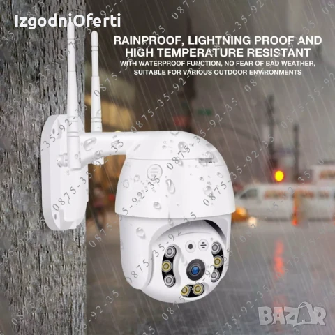iCSee Външна Въртяща PTZ CAMERA WiFi. Водоустойчива IP камера Wi-Fi, снимка 6 - IP камери - 50931646