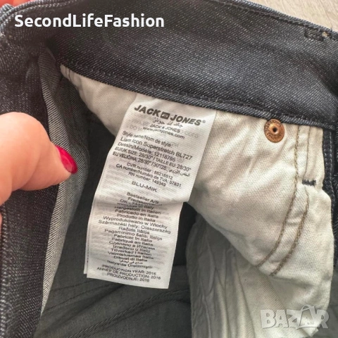 Мъжки тесни дънки Jack And Jones Liam оригинални размер 28/30, снимка 6 - Дънки - 53020010