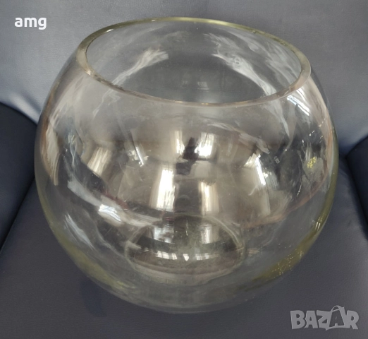 Голям Кръгъл Аквариум 11л 30х30см, снимка 2 - Декорация за дома - 51467806