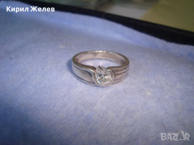 СКЪПОЦЕНЕН СРЕБЪРЕН СТАР ПРЪСТЕН ВИСОКА ПРОБА СРЕБРО с УНИКАЛНО ЮВЕЛИРНО ФАСЕТИРАН ЦИРКОН 27326, снимка 4 - Пръстени - 36869824