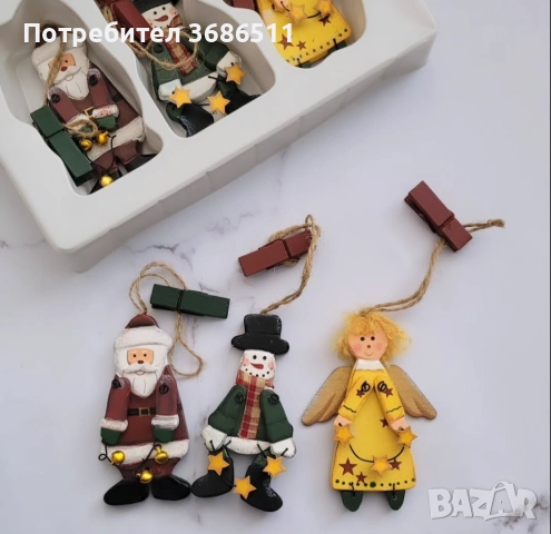 Дървени коледни играчки, снимка 2 - Други - 52547293