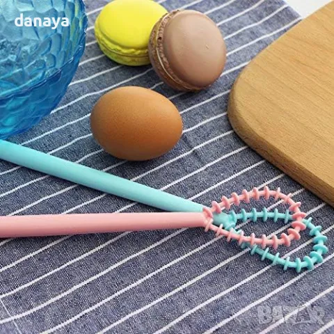 5725 Цветни кухненски бъркалки за яйца, 2 броя, снимка 4 - Прибори за хранене, готвене и сервиране - 49141821