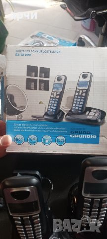 Нов безжичен стационарен телефонен апарат DECT Cordless Phone Grundig D210A 