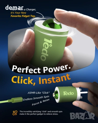 Зарядно устройство 30W GaN бързо зареждане с магнитен към C конектор, снимка 4 - Оригинални зарядни - 54224733