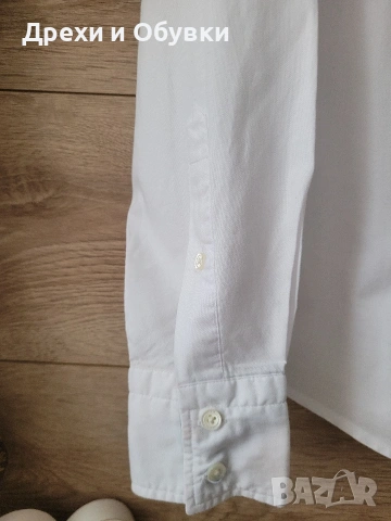 Бяла риза памучна материя GANT , снимка 12 - Ризи - 54206846