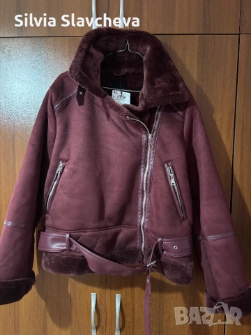 Яке байкър-цвят бордо