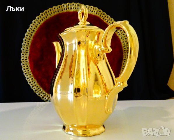 Кана 24k Gold,баварски порцелан. , снимка 3 - Антикварни и старинни предмети - 37156543