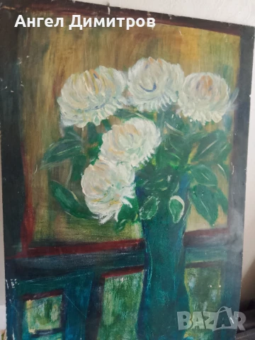 Маслена картина подписана Елина , снимка 2 - Картини - 51165329