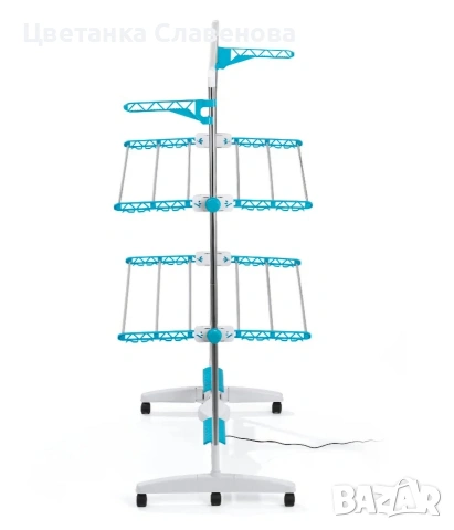 Сушилник за дрехи с въздушен поток Easymaxx, бързосъхнещ, по-малко гънки, сгъваем, лек, снимка 8 - Други стоки за дома - 53123484