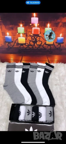 чорапи в кутия  adidas nike off white victorias secret tommy hilfiger gucci fendi balenciaga adidas, снимка 17 - Дамски чорапи - 50776197