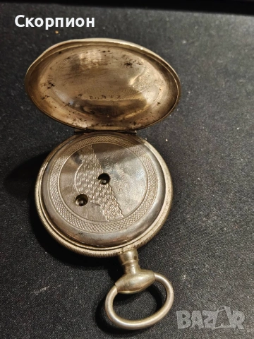 Швейцарски джобен часовник с посребрени капаци 1905г. - 10 РУБИНА , снимка 6 - Джобни - 50777361