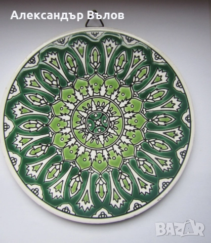 Две стари подложки за чаши или декорация за стена Pandora Ceramic ръчно направени гръцки, снимка 4 - Колекции - 51848070