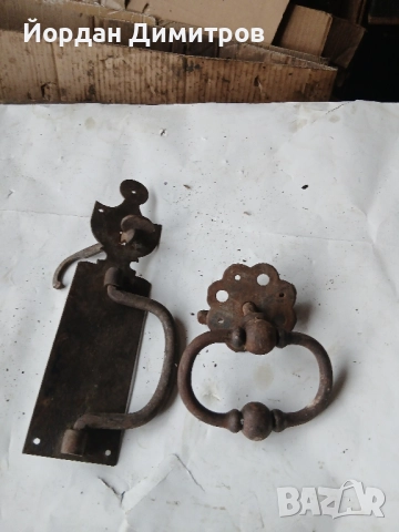 СТАРИ КОВАНИ ЕЛЕМЕНТИ ЗА ВРАТИ, снимка 4 - Антикварни и старинни предмети - 52371771