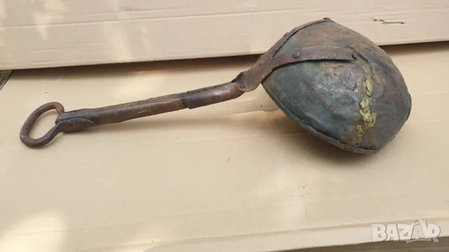 Стар меден голям черпак, снимка 6 - Антикварни и старинни предмети - 47297096