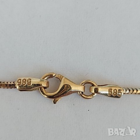 Златно колие с  фианити, снимка 3 - Колиета, медальони, синджири - 35498042