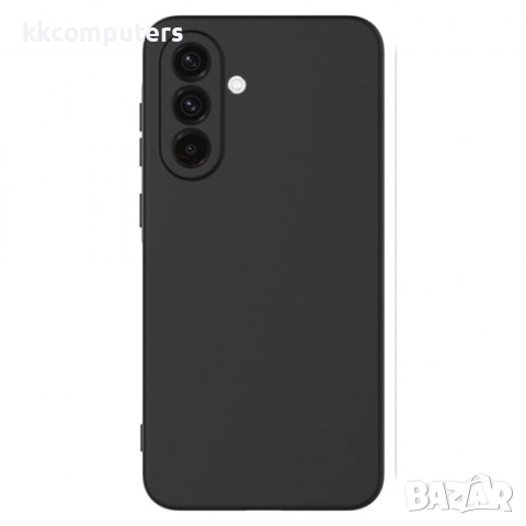 Силиконов кейс bSmart Silicone Soft Cover, За Samsung Galaxy A17, Черен и Протектор