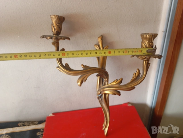 Свещник за стена рококо, снимка 3 - Други ценни предмети - 54298874