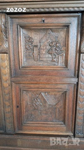 Шкаф с дърворезба масив №111, снимка 4 - Шкафове - 52477764