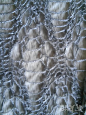 Сребристо пуловерче без ръкав плетиво размер Л, снимка 8 - Корсети, бюстиета, топове - 39091364