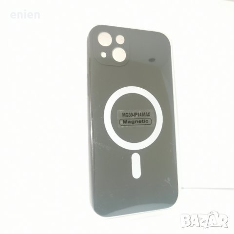 Магнитен MagSafe удароустойчив кейс за iPhone 14 Plus / Черен