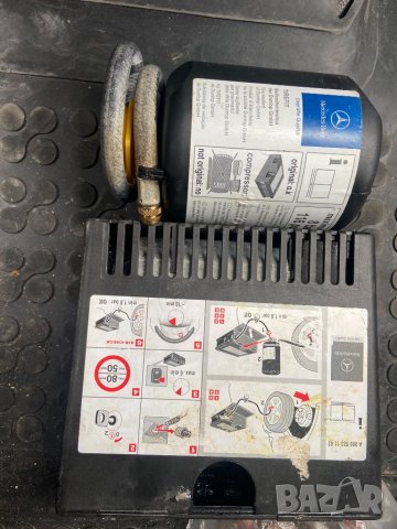 Mercedes компресор за гуми с оригинално мерцедес лепило комплект , снимка 1