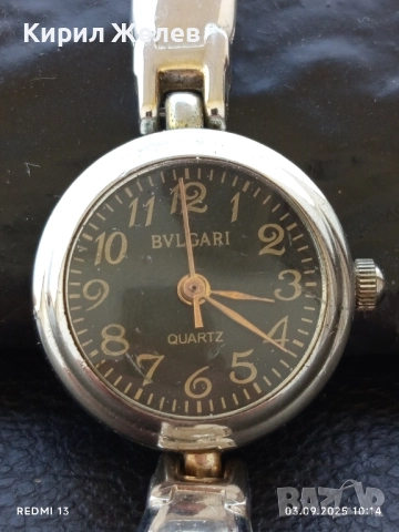 Стилен дизайн дамски часовник BVLGARI QUARTZ фин 33235, снимка 4 - Дамски - 51588325