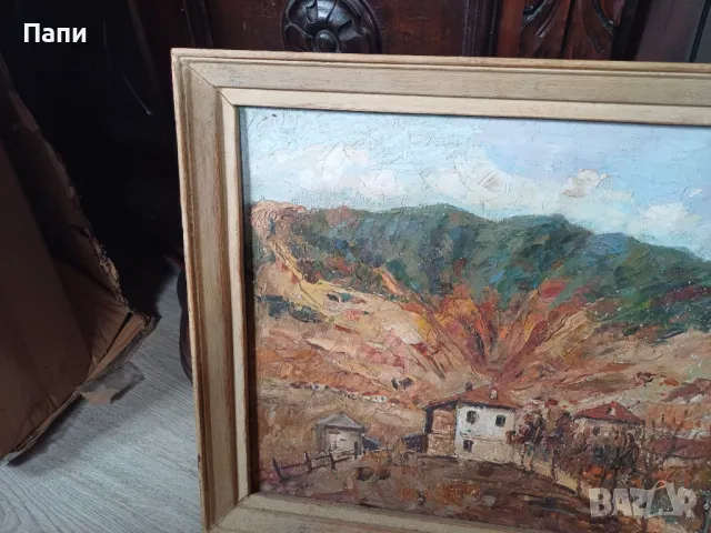 Йордан Петров пейзаж, снимка 3 - Антикварни и старинни предмети - 49825587