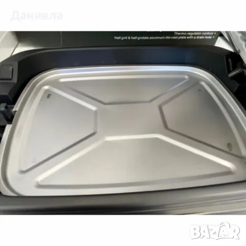 Електрическа скара Voltz OV51015B с капак, 2000W, плоча с 2 зони на печене, черна, снимка 3 - Скари - 50318501