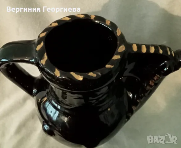 Керамична кана от ретро сервиз за вино , снимка 4 - Вази - 49601771