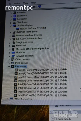 Геймърски лаптоп с видео карта и 4 ядрен / 8 нишков процесор . Lenovo Y500 I7 3630, снимка 6 - Лаптопи за игри - 55833791