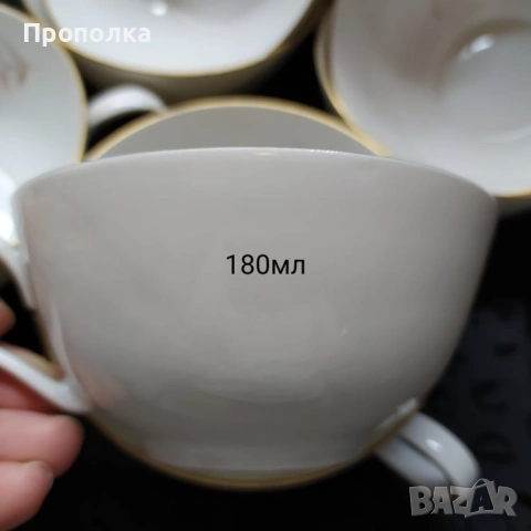 Чаши- много нежни, лекички, фини, изискани, немски 180мл 6+1, снимка 3 - Чаши - 54122948