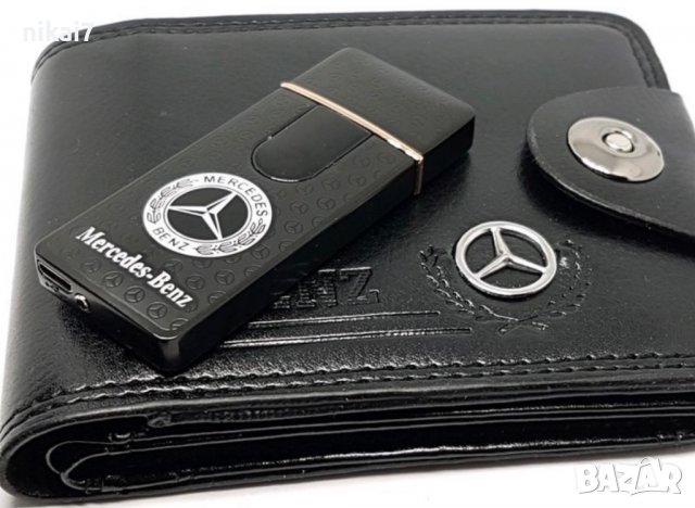 мъжки портфейл+запалка луксозен подаръчен комплект бмв ауди мерцедес, снимка 6 - Портфейли, портмонета - 37613826
