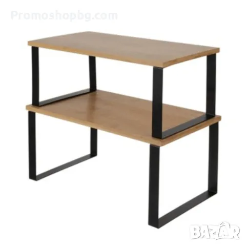 Комплект 2 бр кухненски рафтове Ruhhy, бамбукови, 34х20 см, снимка 3 - Органайзери - 50077287